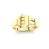 HLJ Puzzle Ring. Rompacabeza, 14K #883