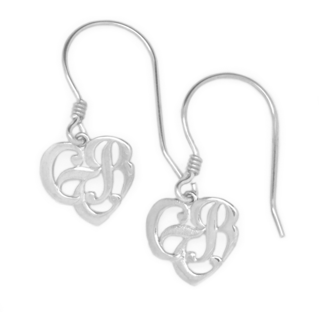 CTR Heart Earrings, Plain, Silver #115
