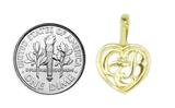 CTR Heart Necklace, Framed, 14K Gold #124