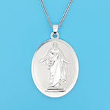 Christus Large Medallion Necklace, Plated #314