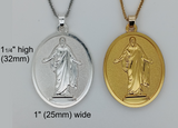 Christus Large Medallion Necklace, Plated #314