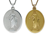 Christus Large Medallion Necklace, Plated #314