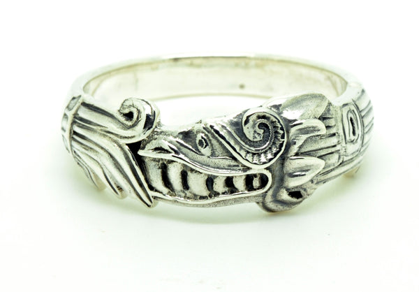 Quetzalcoatl Ring, Silver #903
