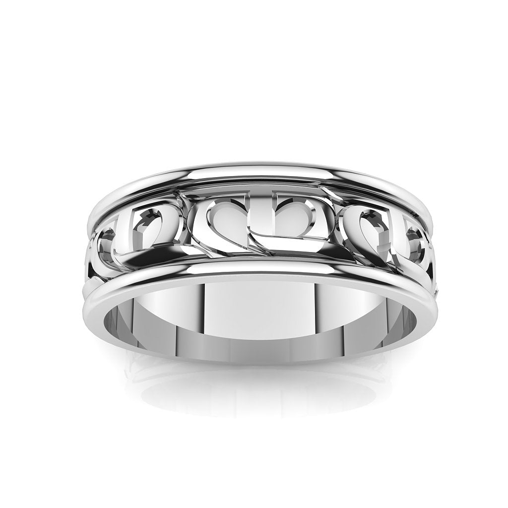 CTR Wide Wedding Ring, Silver #303