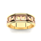 CTR Mens Wedding Ring 2-Tone, 14K #313