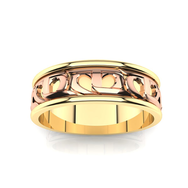 CTR Mens Wedding Ring 2-Tone, 14K #313