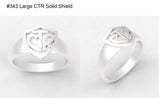CTR Large Classic Solid Shield, Silver #343