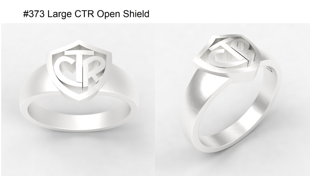 CTR Large Classic Open Shield, Silver #373 | Celestial Ringdom