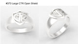 CTR Large Classic Open Shield, Silver #373