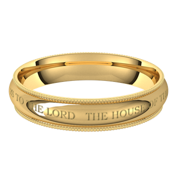 Temple Wedding Ring, Ladies #8034 14K Gold