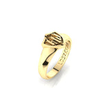 HLJ Gothic Shield Ring. Escudo Gótico, 14K #813