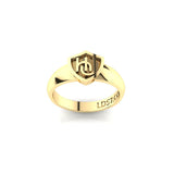 HLJ Embrace Shield Ring. Escudo Abrazo, 14K #843