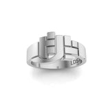 HLJ Puzzle Ring. Rompacabeza, Silver #883