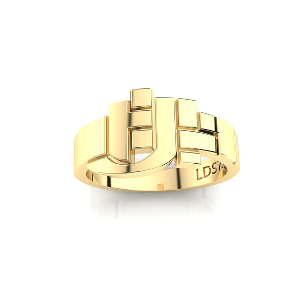 HLJ Puzzle Ring. Rompacabeza, 14K #883