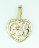 CTR Heart Necklace, Framed, 14K Gold #124