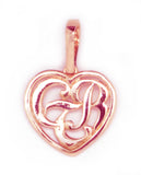 CTR Heart Necklace, Framed, 14K Gold #124