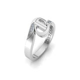 CTR Swirl Ring, Diamond-set, 14K #643