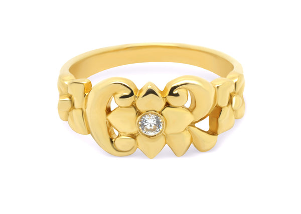 CTR Blossom Ring, Gold, Stone-set #213
