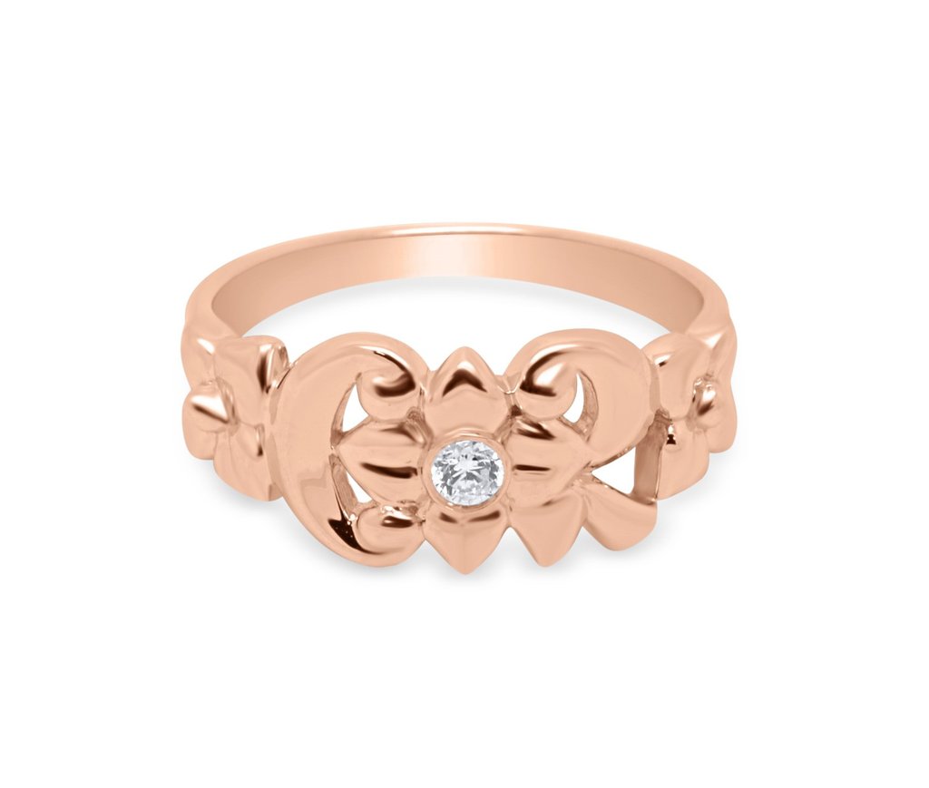 CTR Blossom Ring, Gold, Stone-set #213 | Celestial Ringdom