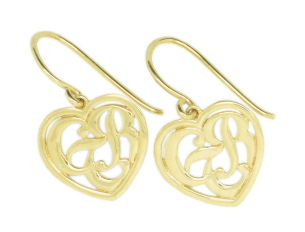 CTR Heart Earrings, Framed, 14K #125