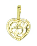 CTR Heart Necklace, Framed, 14K Gold #124