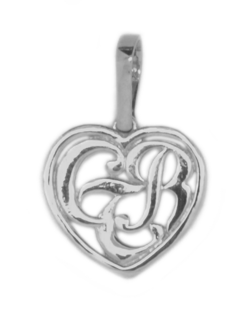 CTR Heart Necklace, Framed, Silver #124
