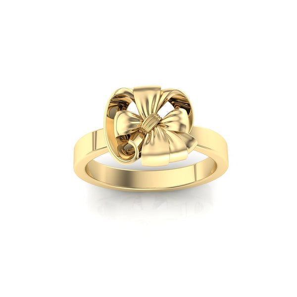 CTR Ribbon Bow Ring, 14K #273