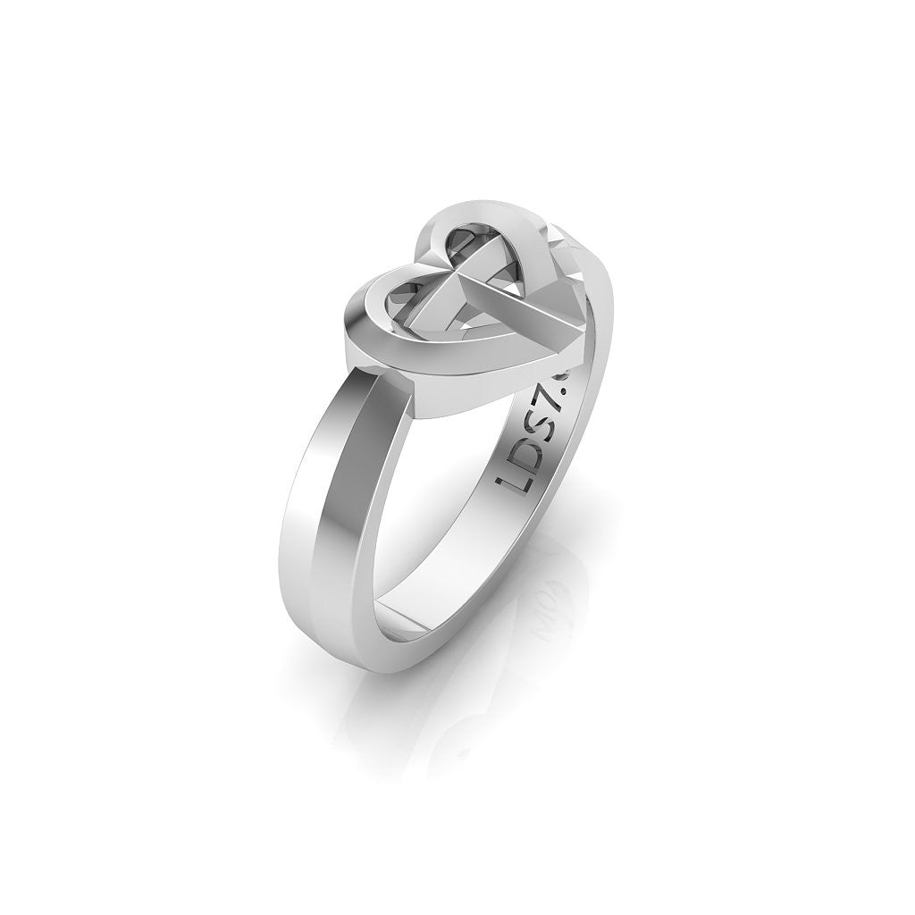 CTR Heart Facets Ring, Silver #693