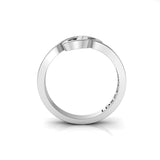 CTR Swirl Ring, Stone-set, Silver #643