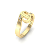 CTR Swirl Ring, Diamond-set, 14K #643